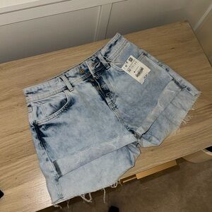 Zara acid wash shorts